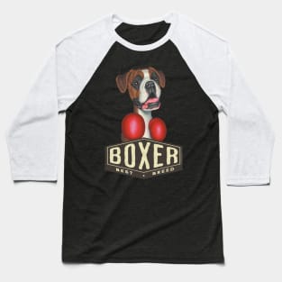 Boxing Boxer Dog Hexagon Sign Baseball T-Shirt